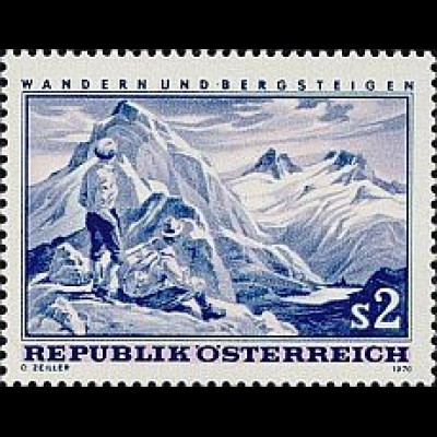 Österreich Mi.Nr. 1341 Wandern + Bersteigen, Gebirgspanorama (2)