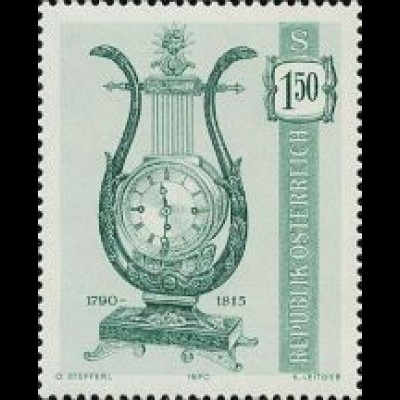 Österreich Mi.Nr. 1344 Alte Uhren Uhr von 1790-1815 (1,50)
