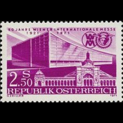 Österreich Mi.Nr. 1368 Int. Wiener Messe, Jeubiläumshalle (2,50)