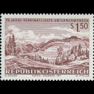 Österreich Mi.Nr. 1373 Verstaatl. Unternehmen Eisenbergbau (1,50)
