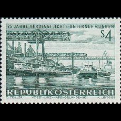 Österreich Mi.Nr. 1375 Verstaatl. Unternehmen Eisen-u. Stahlwerke Linz (4)