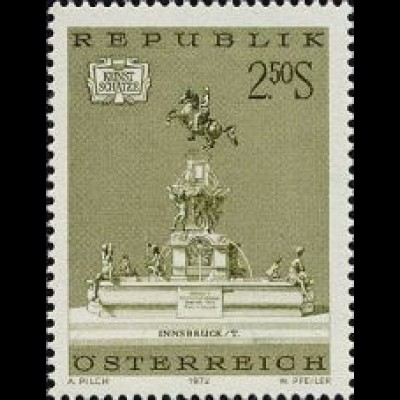 Österreich Mi.Nr. 1384 Kunstschätze, Leopoldsbrunnen Innsbruck (2,50)