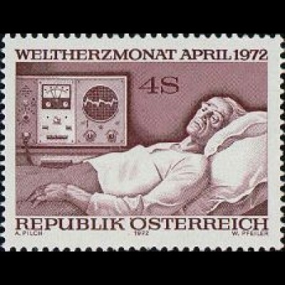 Österreich Mi.Nr. 1386 Welt-Herzmonat, Patient (4)