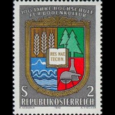 Österreich Mi.Nr. 1401 Hochschule für Bodenkultur, Wappen (2)