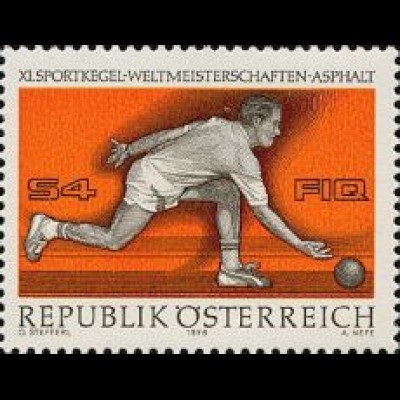 Österreich Mi.Nr. 1513 WM im Sportkegeln, Kegler (4)