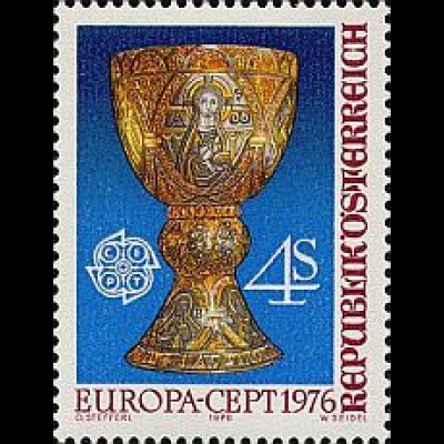 Österreich Mi.Nr. 1516 Europa 1976. Kunsthandwerk, Tassilokelche (4)