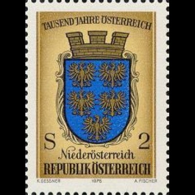 Österreich Mi.Nr. 1522 1000 Jahre Öst., Wappen Niederösterreich (2)