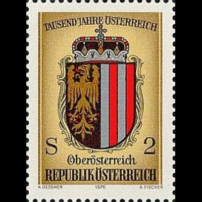 Österreich Mi.Nr. 1523 1000 Jahre Öst., Wappen Oberösterreich (2)
