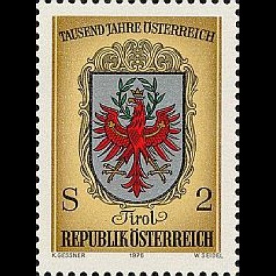 Österreich Mi.Nr. 1526 1000 Jahre Öst., Wappen Tirol (2)