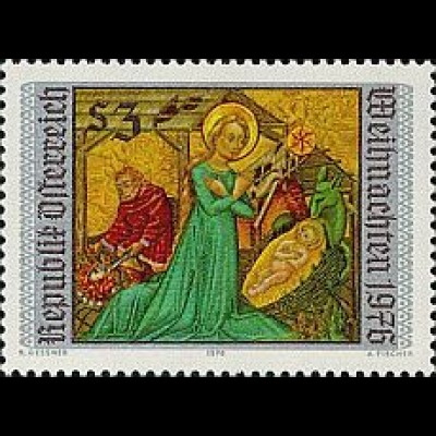 Österreich Mi.Nr. 1535 Weihnachten 1976, Geburt Christi (3)
