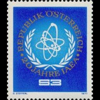 Österreich Mi.Nr. 1548 Int. Atombehörde, IAEA Emblem (3)