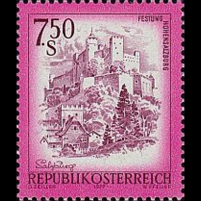 Österreich Mi.Nr. 1550 Freim. Schönes Öst. Festung Hohensalzburg (7,50)