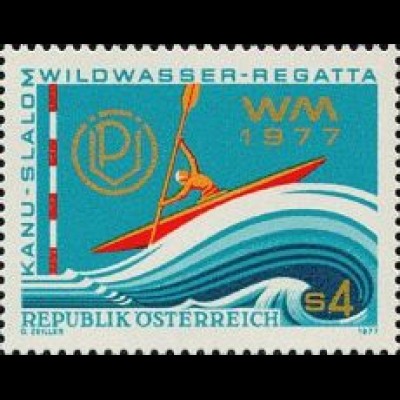 Österreich Mi.Nr. 1555 WM Wildwasser Kanuslalom, Einerkajak (4)