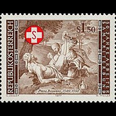 Österreich Mi.Nr. 1556 Arbeiter-Samariter Bund, Gemäde Samariter Bassano (1,50)