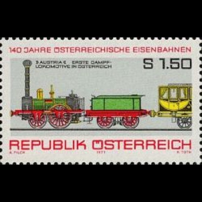 Österreich Mi.Nr. 1559 Öst. Eisenbahnen Schlepptenderlok (1,50)