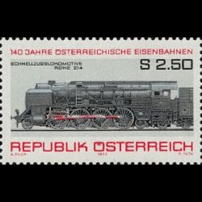 Österreich Mi.Nr. 1560 Öst. Eisenbahnen Schnellzug Schlepptenderlok (2,50)