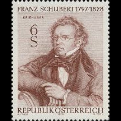 Österreich Mi.Nr. 1590 Franz Schubert, Komponist (6)