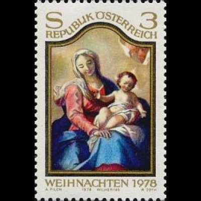 Österreich Mi.Nr. 1591 Weihnachten 1978, Maria mit Kind (3)