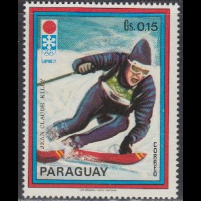 Paraguay Mi.Nr. 2266 Olympia 1972 Sapporo, Skiläufer (0,15)