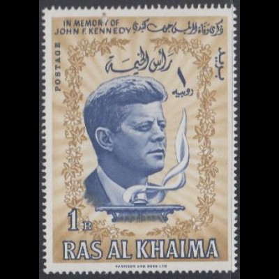 Ras al Khaima Mi.Nr. 14 John F. Kennedy (Marke aus Block) (1)