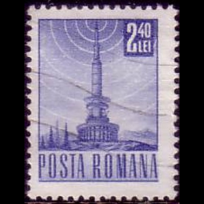 Rumänien Mi.Nr. 2960 Post- und Verkehrswesen, Fernsehrelaisturm (2,40)