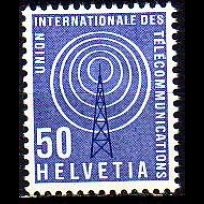 Schweiz ITU Mi.Nr. 9 Sendeturm und Antennen (50)
