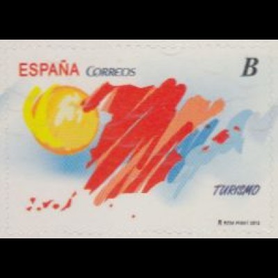 Spanien Mi.Nr. 4662 Tourismus, Sonne, Karte Spaniens, skl. (B)