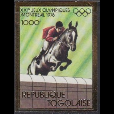 Togo Mi.Nr. 1142B Olympia 1976 Montreal, Reiten (1000)
