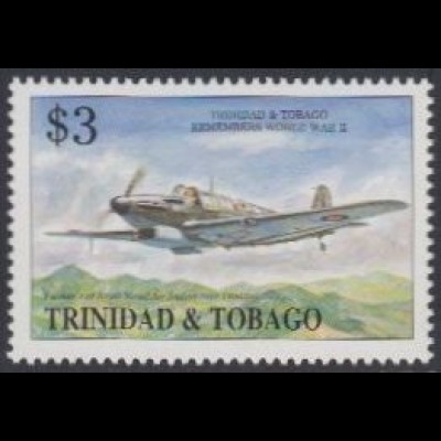 Trinidad & Tobago Mi.Nr. 682 Beendigung 2.Weltkrieg, Jagdflugzeug Fulmar-1 (3)