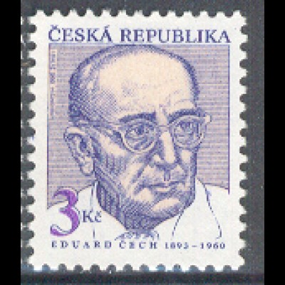 Tschechien Mi.Nr. 22 Eduard Cech, Mathematiker (3Kc)