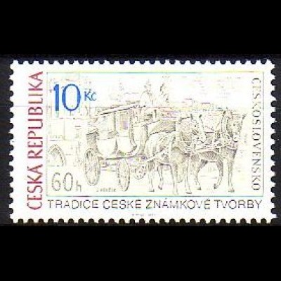 Tschechien Mi.Nr. 666 Tradition tschech. Briefmarkengestaltung (10)