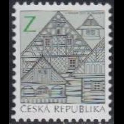 Tschechien Mi.Nr. 682 Freim. Volksarchitektur, Nordböhmische Giebel (Z)