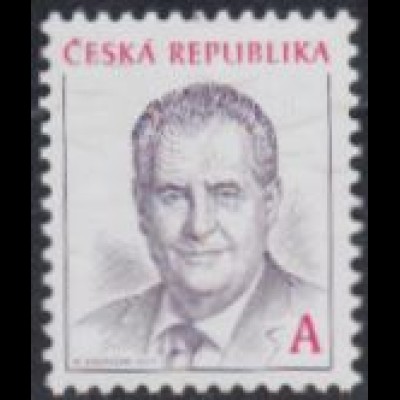 Tschechien Mi.Nr. 761 Freim. Staatspräsident Milos Zeman (A)