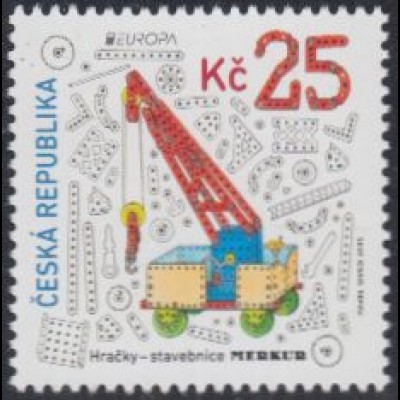 Tschechien Mi.Nr. 846 Europa 15, Hist.Spielzeug, Kranwagen (25)
