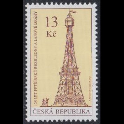 Tschechien Mi.Nr. 877 Techn.Denkmäler 125Jahre Aussichtsturm a.Laurenziberg (13)