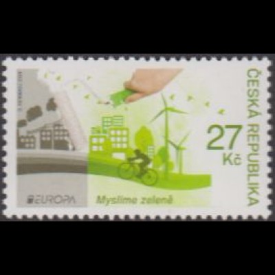 Tschechien MiNr. 882 Europa 16, Umweltbewusst leben, Von Grau zu Grün (27)