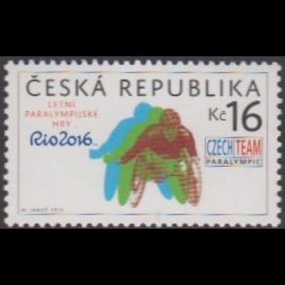 Tschechien MiNr. 890 Paralympics Rio, Rollstuhlsportler (16)