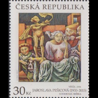 Tschechien MiNr. 952 Gemälde Die Siegerin von Jaroslava Pesicová (30)