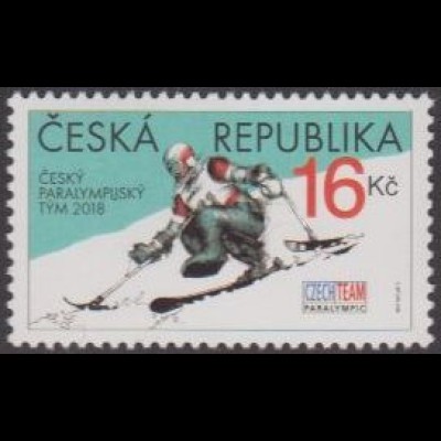 Tschechien MiNr. 958 Paralympics Pyeongchang, Ski alpin (16)