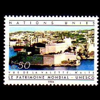 UNO Genf Mi.Nr. 122 Kulturerbe, Fort St. Angelo in Vittoriosa, Malta (0,50)