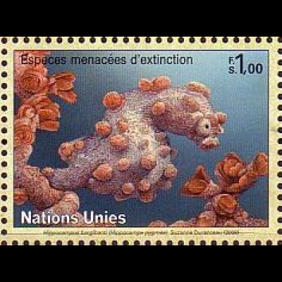 UNO Genf Mi.Nr. 590 Gefährdete Arten Meerestiere, Seepferdchen (1,00)
