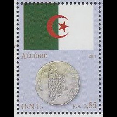 UNO Genf Mi.Nr. 749 Flaggen und Münzen (V), Algerien (0,85)