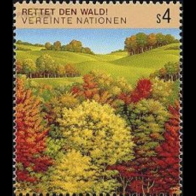 UNO Wien Mi.Nr. 81 Rettet den Wald, Herbstlicher Laubwald (4)