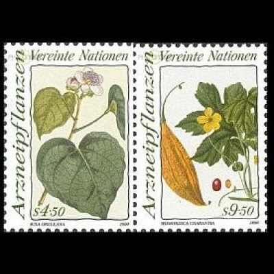 UNO Wien Mi.Nr. 102-103 Arzneipflanzen (2 Werte)