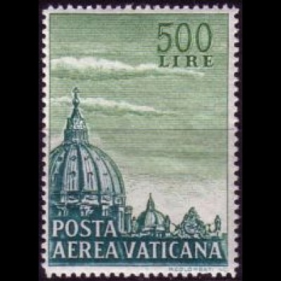 Vatikan Mi.Nr. 280YA Flugpostm., Kuppel der Peterskirche Wz.1, gez. L 13 (500)