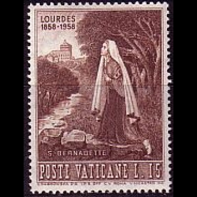 Vatikan Mi.Nr. 284 Marienerscheinung Lourdes, Hel. Bernadette (15)