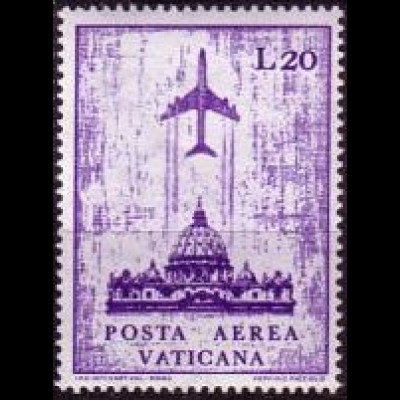 Vatikan Mi.Nr. 517 Flugpostm., Düsenflugzeug über Petersdom (20)