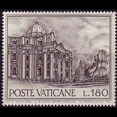 Vatikan Mi.Nr. 692 Bauwerke, Kuppel + Sakristei St. Peter (180)