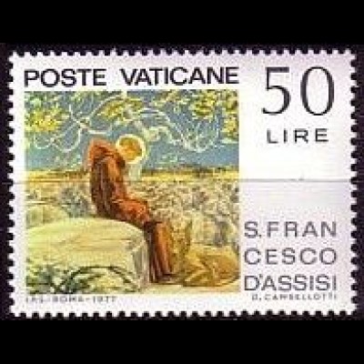 Vatikan Mi.Nr. 695 Hl. Franz v. Assisi, Gem. Cambellotti, Gelobt seiest Du (50)