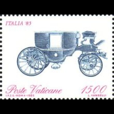 Vatikan Mi.Nr. 881C Briefm.ausst. ITALIA `85, Kutsche (1500 gez.13 1/2:12 1/2)